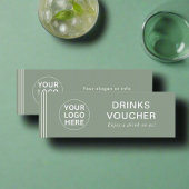 ドリンク券企業のイベントSageグリーンロゴカード スキニー名刺