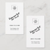 ドリンク券 |イベント企業のロゴカード 名刺 (正面/裏面)