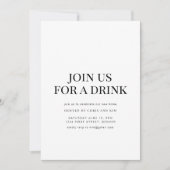 ドリンク引っ越し祝いパーティーパーティー招待状 招待状 (正面)