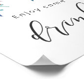 ドリンク楽しむドリームキャッチャー赤ちゃんシャワーのサイン ポスター (角)