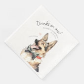 ドリンク私にドイツのシーパードウォーター色のおもしろい犬 (コーナー)