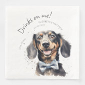 ドリンク私ダックスシュント水カラーおもしろいドッグペット (正面)