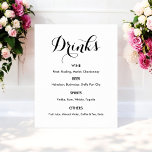 ドリンク結婚メニュー白黒 ポスター<br><div class="desc">ドリンクバーメニューのサインのバナーのポスターの白黒の結婚と、リハーサルのディナー、ブライダルシャワー、婚約や他の大事な行事。以下の店舗コレクションで一致する商品を確認。形状、もし紙スタイル違うが必要な場合は、[このテンプレートをカスタマイズ]オプションで[同じ]を選択し、</div>