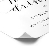 ドリンク花嫁のカクテルウェディングレセプションサイン ポスター (角)