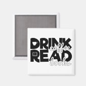 ドリンク読コーヒー本虫引用文読ズ マグネット (正面/裏面)