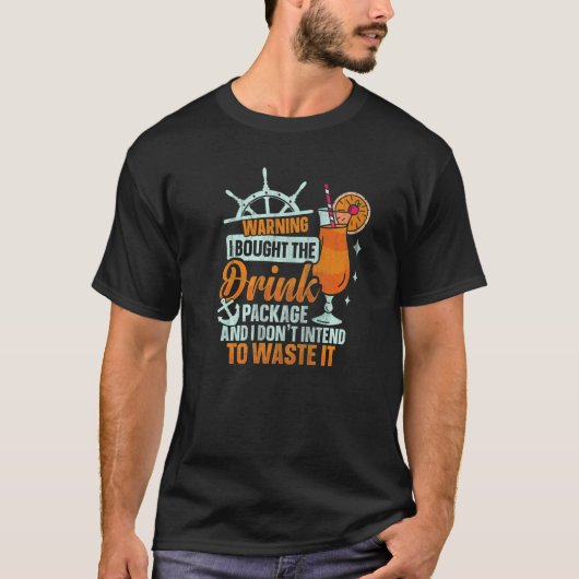ドリンク買パッケージのクルーズ船が飲む Tシャツ (正面)