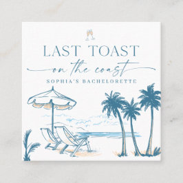 ドリンク買QRコードカードバチェロレッテ スクエア名刺