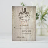 ドリンク食べして結婚式のRSVPカー結婚したドになる 出欠カード (スタンド正面)