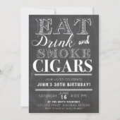 ドリンク食べとスモーク葉巻Anyイベント招待状 招待状 (正面)