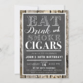 ドリンク食べとスモーク葉巻Anyイベント招待状 招待状 (正面)