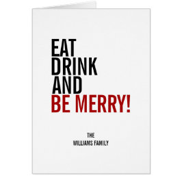 ドリンク食べとベメリーイのグリーティングカード