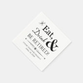 ドリンク食べとベレトロ退職した退職パーティー スタンダードカクテルナプキン (角)