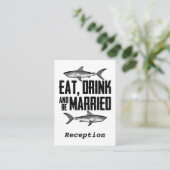 ドリンク食べとベーのヴィンテージ結婚したシャーク披露宴 エンクロージャーカード (スタンド正面)