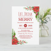 ドリンク食べとベーフローラシックメリーホリデーパーティー 招待状 (スタンド正面)