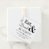 ドリンク食べとベー4ヴィンテージレトロ40歳の誕生日 フェイバータグ (インサイチュ)