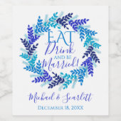 ドリンク食べとベ結婚したーブルクリスマスリース ワインラベル (シングルラベル)