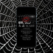 ドリンク食べと怖いスパイダーハローウィンパーティ 招待状