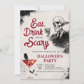 ドリンク食べと怖いヴィンテージハローウィンパーティ 招待状 (正面)