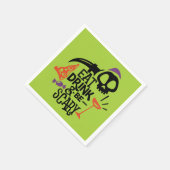 ドリンク食べと怖がるグリーンハローウィンパーティ スタンダードカクテルナプキン (角)