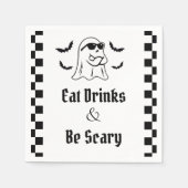 ドリンク食べと怖がるハローウィンパーティ スタンダードカクテルナプキン (正面)