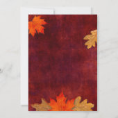 ドリンク食べと感謝する紅葉招待状 招待状 (裏面)