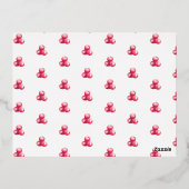 ドリンク食べと楽しいクリスマスのパーティの招待状 箔招待状ポストカード (裏面)