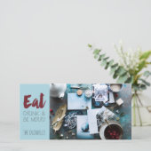 ドリンク食べと楽しいクリスマスの写真 シーズンカード (スタンド正面)