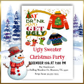 ドリンク食べと醜いクリスマスパーティの招待状を得る 招待状