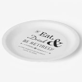 ドリンク食べとBeリタイア退職したパーティー ペーパープレート (アングル)