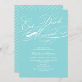 ドリンク食べとBeリハ結婚したーサルディナー招待状 招待状 (正面/裏面)