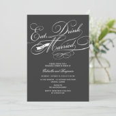 ドリンク食べとBeリハ結婚したーサルディナー招待状 招待状 (スタンド正面)