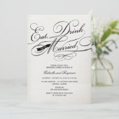 ドリンク食べとBeリハ結婚したーサルディナー招待状 招待状 (スタンド正面)