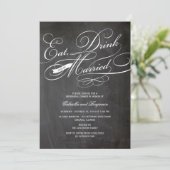 ドリンク食べとBeリハ結婚したーサルディナー招待状 招待状 (スタンド正面)