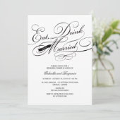 ドリンク食べとBeリハ結婚したーサルディナー招待状 招待状 (スタンド正面)