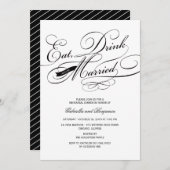 ドリンク食べとBeリハ結婚したーサルディナー招待状 招待状 (正面/裏面)