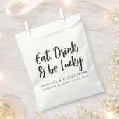 ドリンク食べはラッキーなカジノチップ宝くじチケット フェイバーバッグ (クリップ留めされた状態)