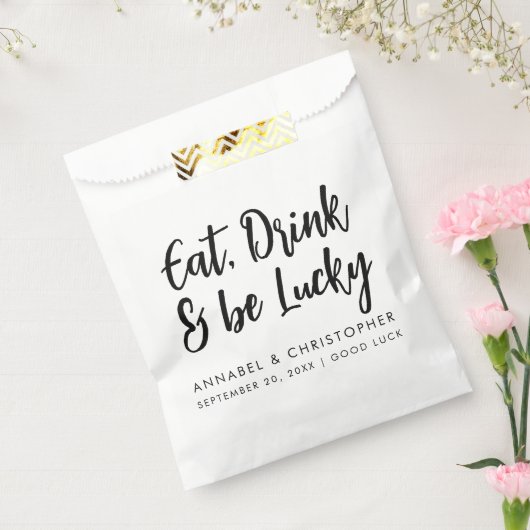 ドリンク食べはラッキーなカジノチップ宝くじチケット フェイバーバッグ (封をした状態)