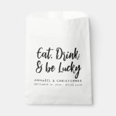 ドリンク食べはラッキーなカジノチップ宝くじチケット フェイバーバッグ (正面)