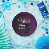 ドリンク食べは怖い紫色のハローウィンパーティプレート ペーパープレート (パーティー)