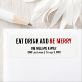 ドリンク食べアンドビーメリーホリデー住所 シール (インサイチュ)