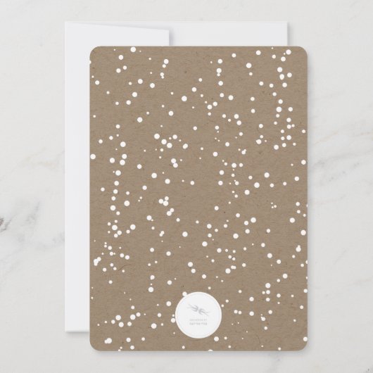 ドリンク食べアンドベメリーー素朴ホリデー招待状 招待状 (裏面)