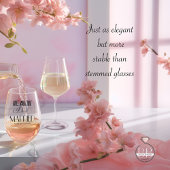 ドリンク食べアンドベ結婚したギャツビースタイルタイポグラフィ ステムなしワイングラス