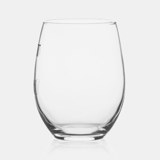 ドリンク食べアンドベ結婚したギャツビースタイルタイポグラフィ ステムなしワイングラス (左)