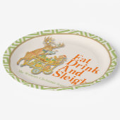 ドリンク食べスレートロピカルクリスマス紙プレート ペーパープレート (アングル)