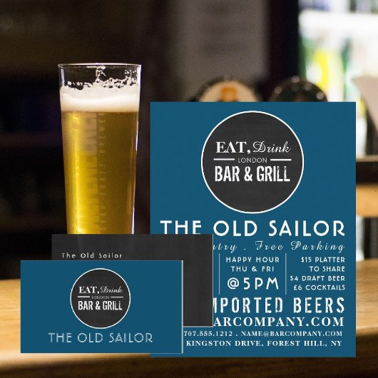 ドリンク食べバー&グリルロゴ， Pub/Brewery チラシ