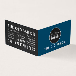 ドリンク食べバー&グリルロゴ、Pub/Brewery、詳細 名刺