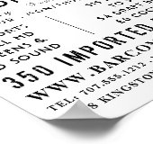 ドリンク食べバー&グリル、パブ/ブルワリー広告ズ ポスター (角)