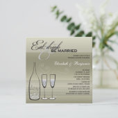 ドリンク食べビシャン結婚したパンウェディングシャワー 招待状 (スタンド正面)