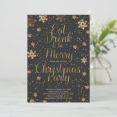 ドリンク食べビースターメリークリスマスパーティの招待状 招待状 (スタンド正面)