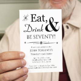 ドリンク食べビー70レトロ70誕生日 招待状